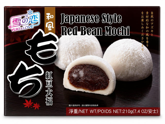 Yuki & Love Red Bean Mochi 210g – japanische Reiskuchen mit Adzukibohnen aus Taiwan