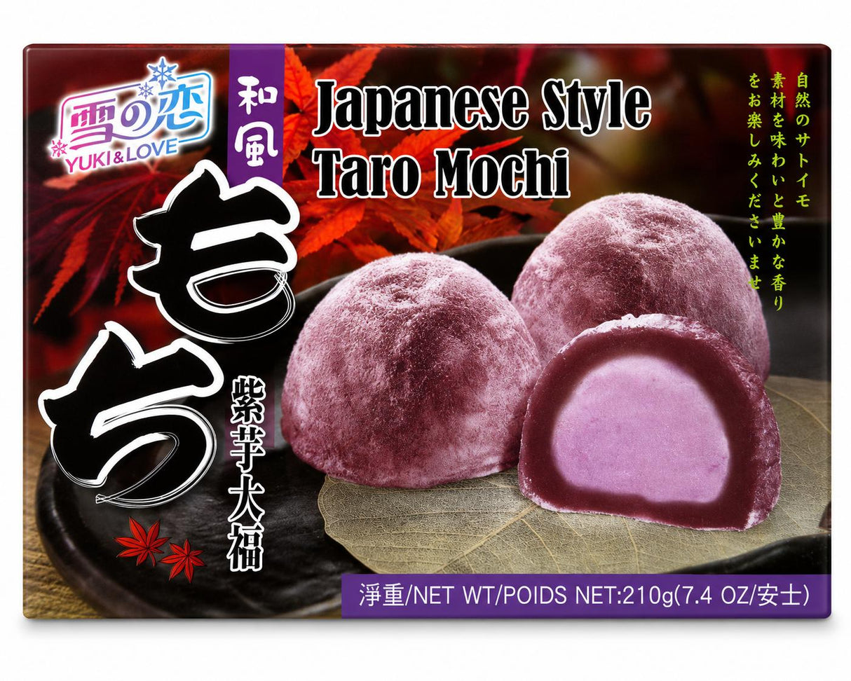 Yuki & Love Taro Mochi 210g – japanische Reiskuchen mit Taro aus Taiwan