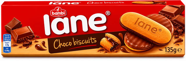 Bambi Lane Choco Kekse 135g – Kekse mit Vollmilchschokolade aus Serbien