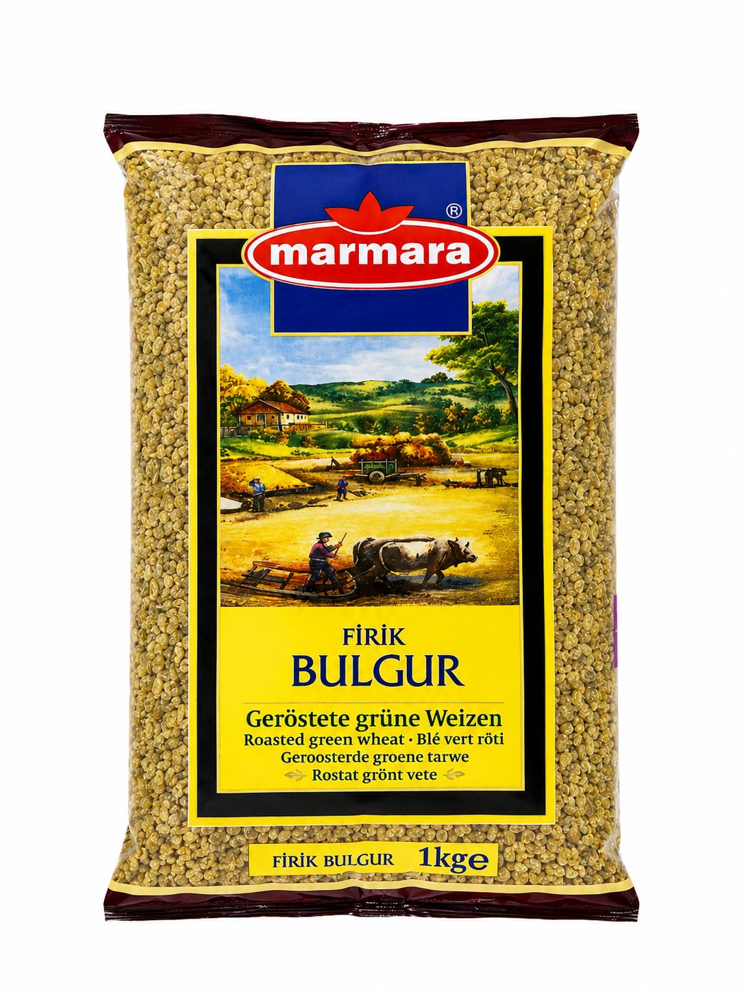 Marmara Firik Bulgur 1 kg – Firik geröstetes grünes Weizenbulgur Freekeh