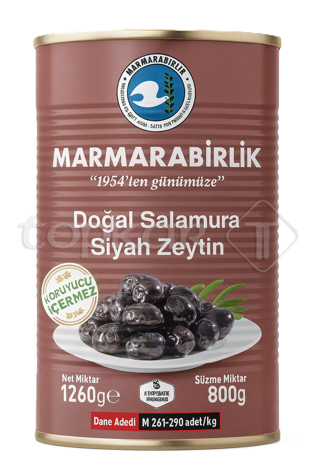 Marmarabirlik Oliven Süper mit schwarzen Oliven in natürlicher Lake