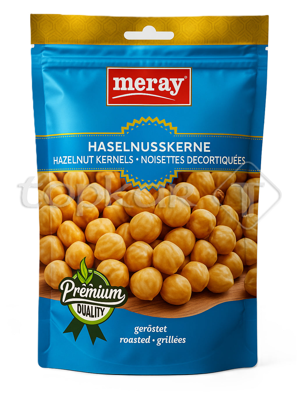 Meray Haselnusskerne geröstet in Premium Qualität, aromatisch und knackig im praktischen Beutel