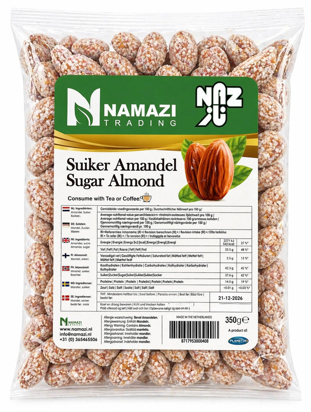 Namazi Zuckermandeln 350g – persische Noghol Badem mit Rosenwasser