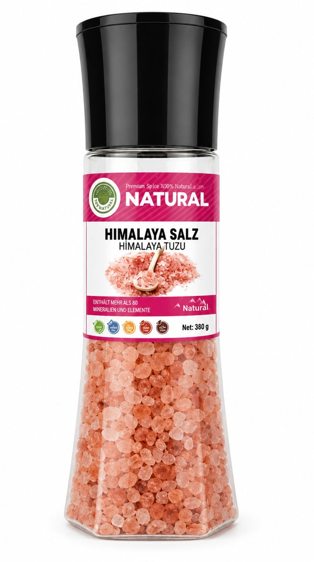 Natural Himalaya Salz 396g – Himalaya Tuzu rosa Steinsalz Mühle