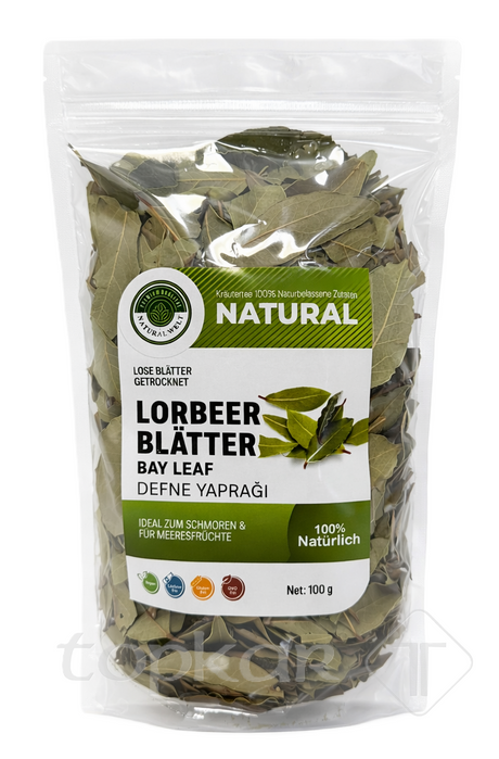Natural Welt Lorbeerblätter 100g – Getrocknete Lorbeerblätter Gewürz