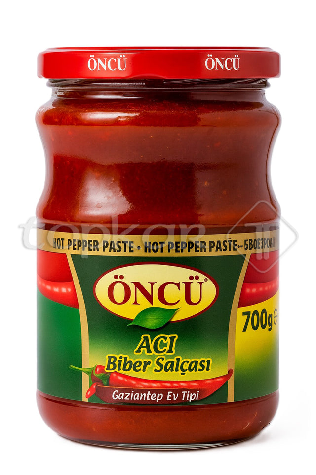 Öncü Paprikamark scharf,  würzige und scharfe Pfefferpaste für verschiedene Gerichte.