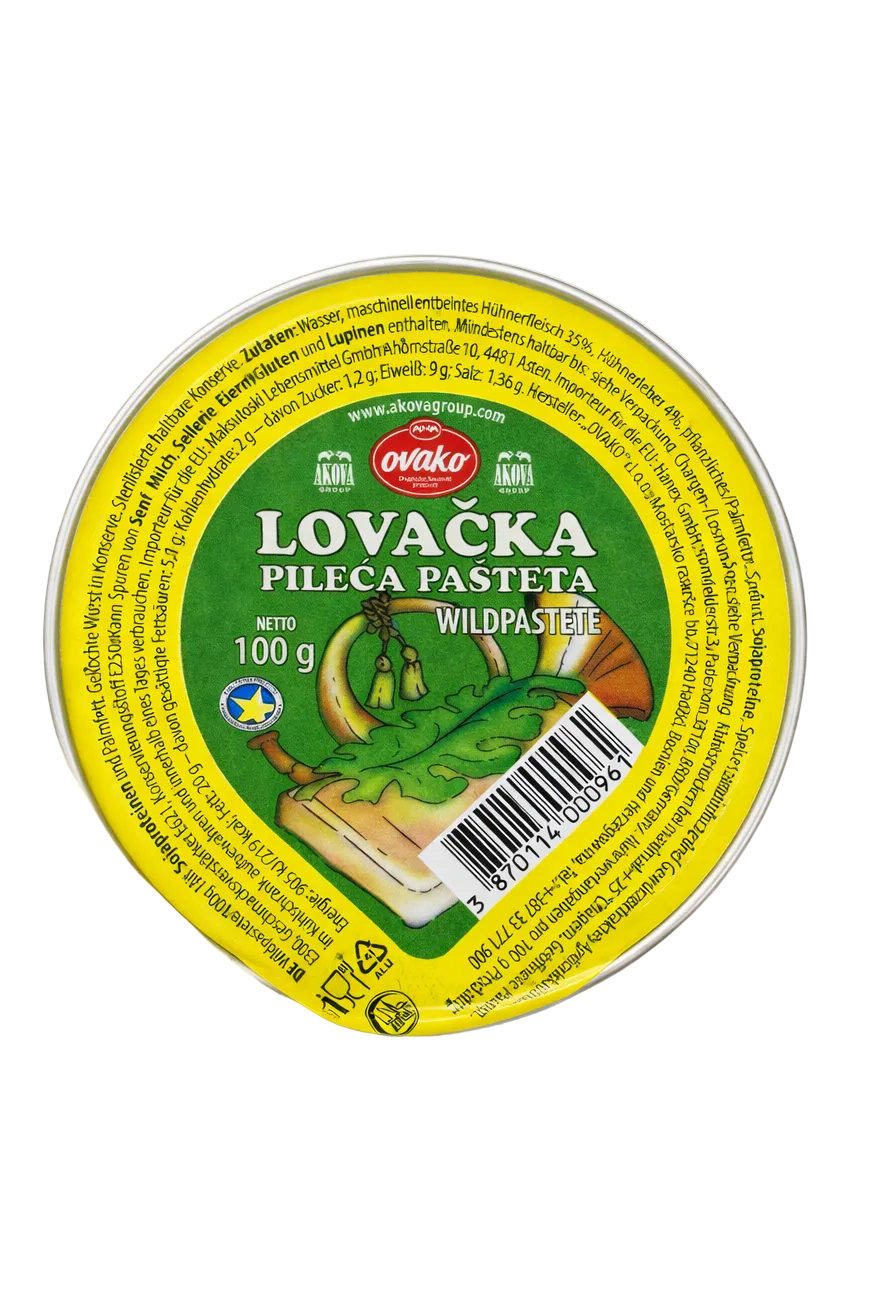 Ovako Lovačka Pileća Pašteta 100g – Wildpastete Hühnerpastete bosnisch