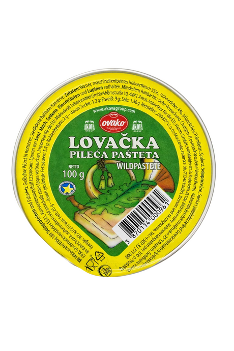 Ovako Lovačka Pileća Pašteta 100g – Wildpastete Hühnerpastete bosnisch