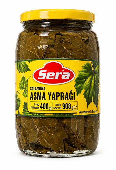 Sera Asma Yaprağı 400g – Weinblätter in Salzlake für türkische Dolma
