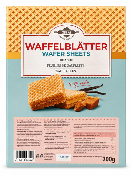 Sofka Waffelblätter 200g – Oblande aus Bosnien für Torten