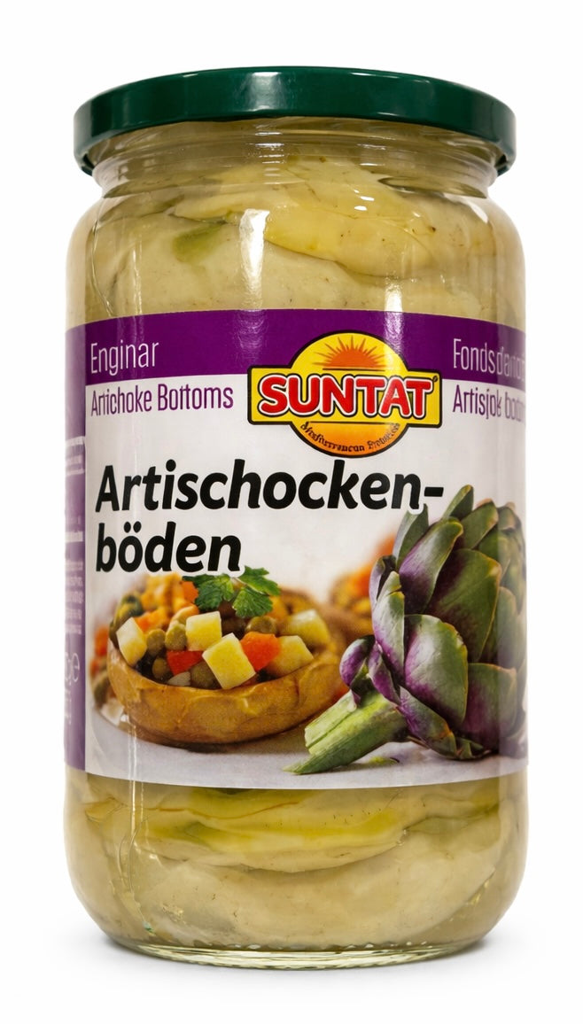 Suntat Artischockenböden 680g – Enginar Artischockenböden im Glas