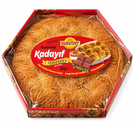 Suntat Kızarmış Kadayıf 400g – geröstete Teigfäden für Künefe und Dubai-Style Desserts