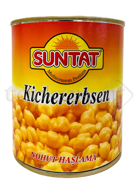 Suntat Kichererbsen, weiße Kichererbsen in Dose, mediterrane Qualität und Geschmack