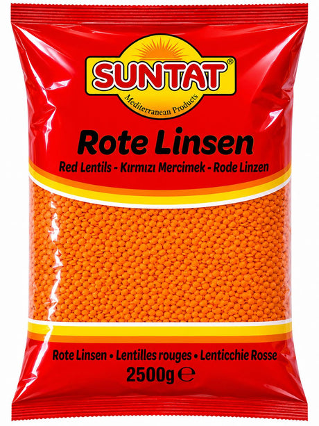 Suntat Rote Linsen 2,5 kg – Kırmızı Mercimek getrocknete rote Linsen