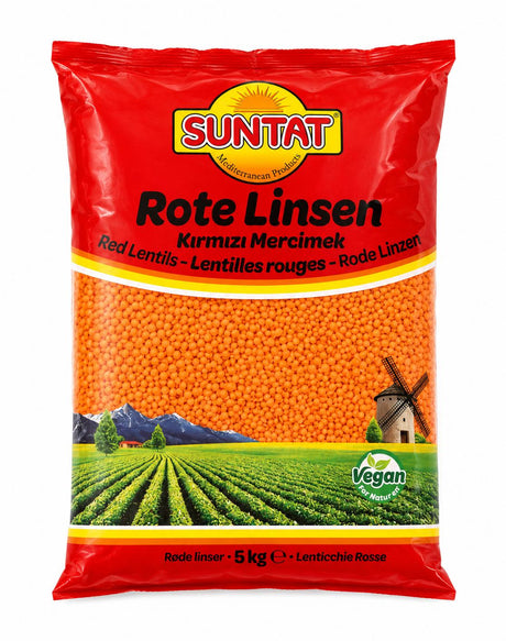 Suntat Rote Linsen 5 kg – Kırmızı Mercimek Vorratspackung