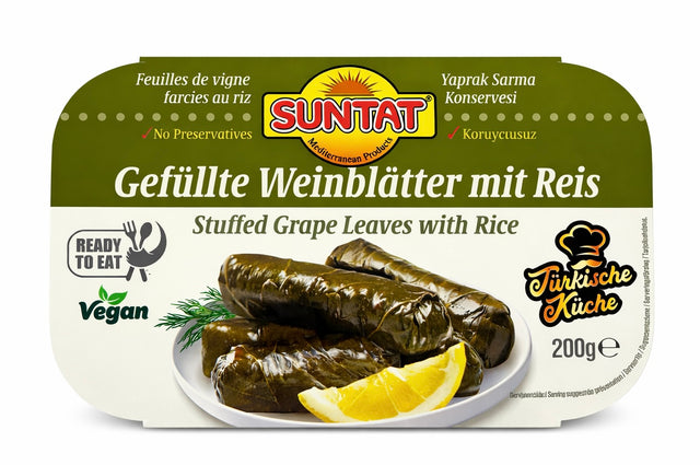 Suntat Gefüllte Weinblätter mit Reis 200g – Yaprak Sarma Konservesi