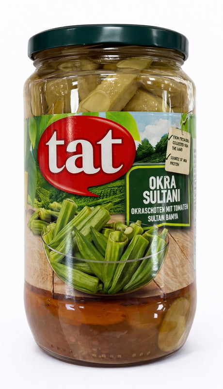 Tat Okra Sultani 670g – Bamya Okraschoten mit Tomaten im Glas