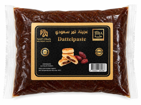 Tiba Basaqat Elite Dattelpaste 900g – saudi-arabische Premium-Dattelpaste für Maamoul