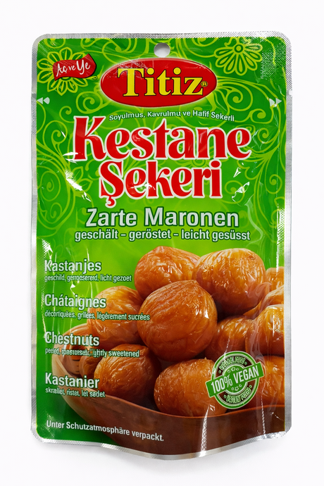 Titiz Kestane Şekeri 125g – Zarte Maronen geschält geröstet leicht gesüßt