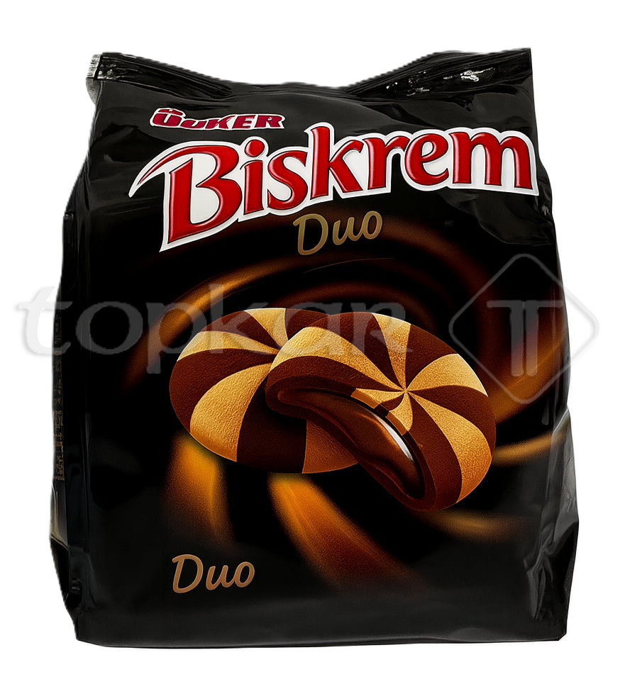 Ülker Biskrem Duokekese, Duo Schokoladencookies mit cremiger Füllung, knusprig und aromatisch
