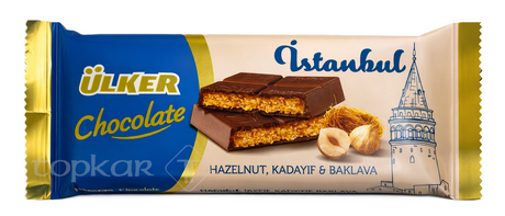 Ülker Istanbul Schokolade 93g – Milchschokolade mit Kadayıf & Baklava