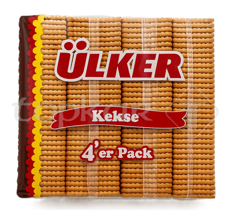Ülker Kekse 4er Pack klassische Kekse in rechteckiger Verpackung mit knuspriger Textur