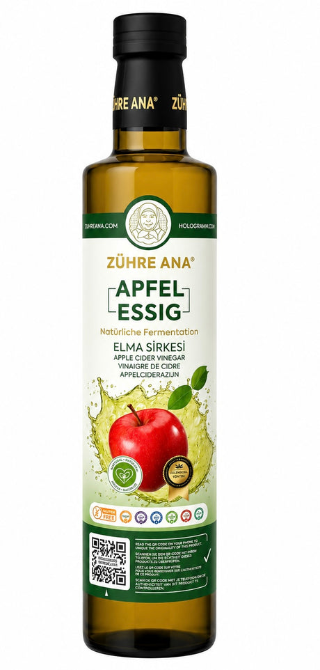 Zühre Ana Elma Sirkesi 500ml – türkischer Apfelessig durch natürliche Fermentation