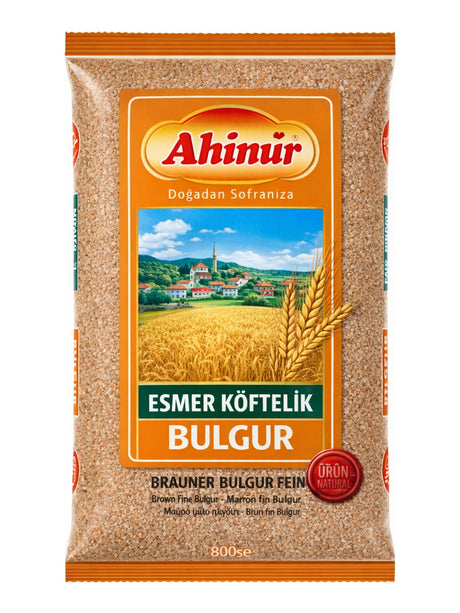 Ahinur Esmer Köftelik Bulgur 1000g – Brauner Bulgur Fein