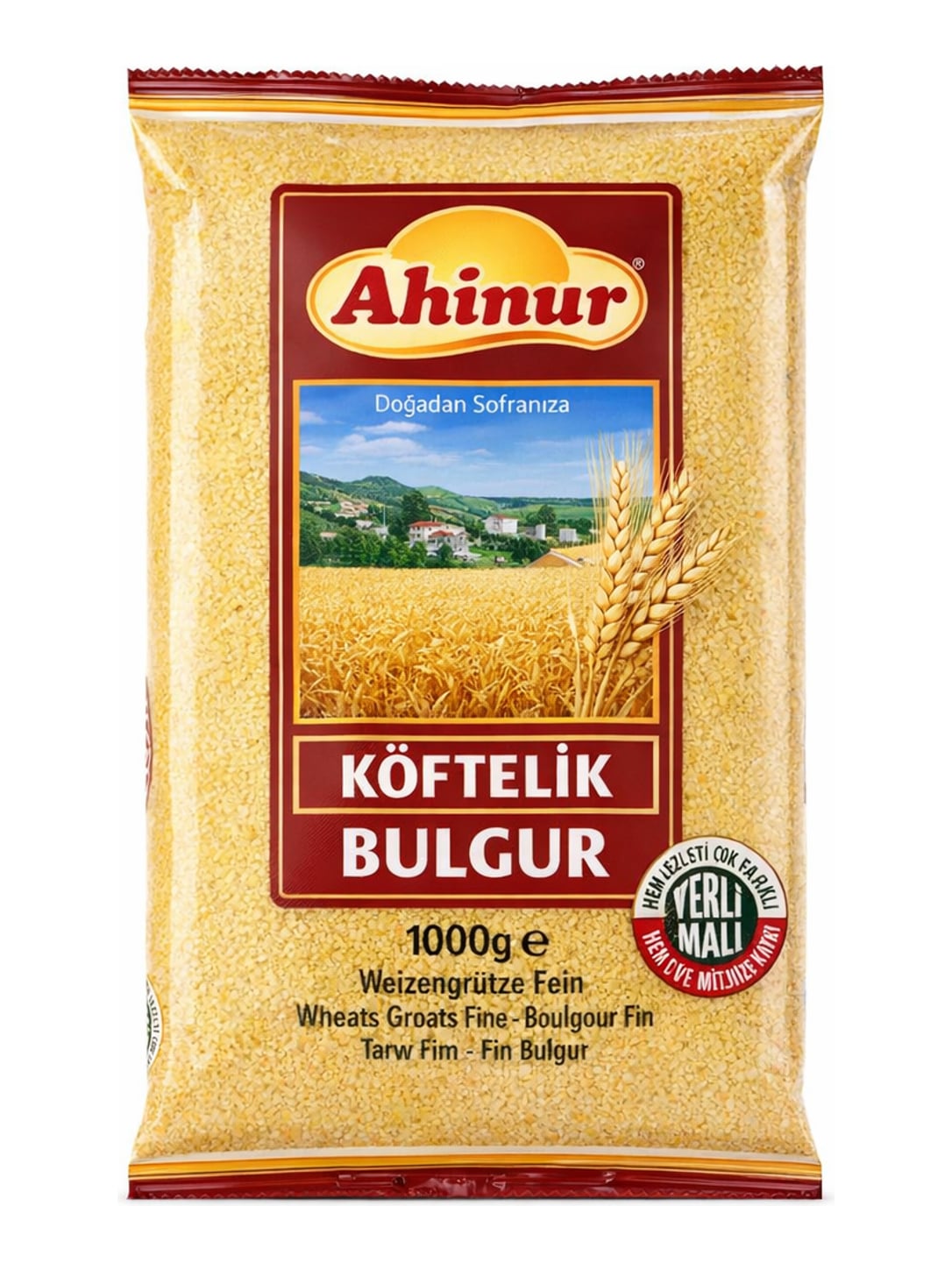 Ahinur Köftelik Bulgur 1000g – feiner Bulgur Weizengrütze aus der Türkei
