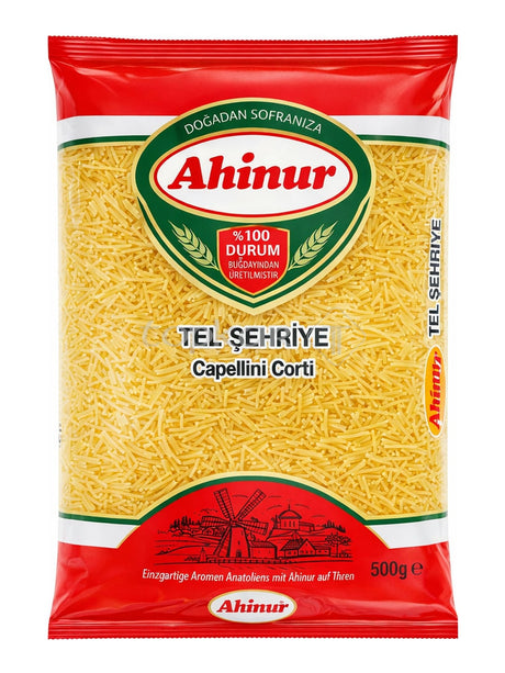 Ahinur Fadennudeln 500g – Tel Şehriye Capellini Corti Hartweizen