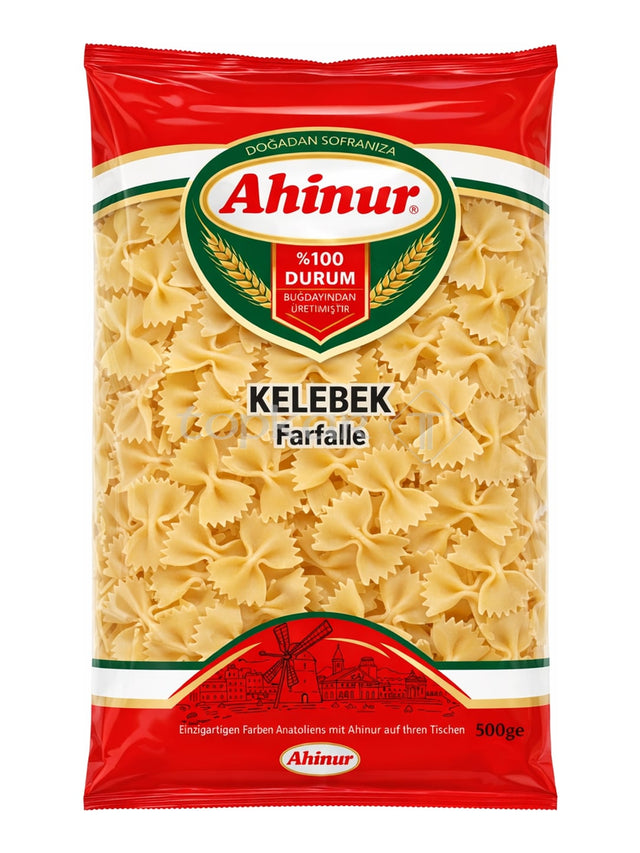 Ahinur Farfalle 500g – Kelebek Makarna Schmetterlingsnudeln aus Hartweizen