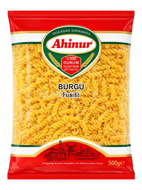 Ahinur Fusilli 500g – Burgu Makarna Spiralnudeln Hartweizengrieß