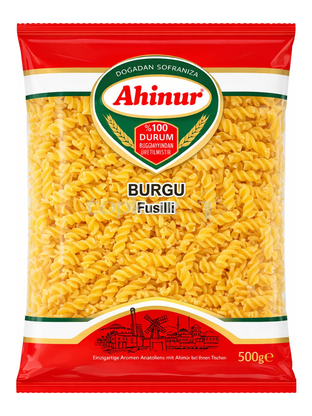 Ahinur Fusilli 500g – Burgu Makarna Spiralnudeln Hartweizengrieß