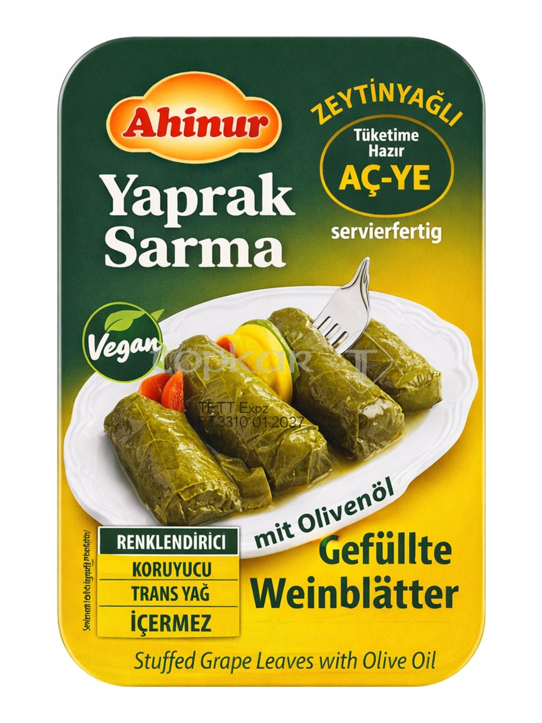 Ahinur Gefüllte Weinblätter – Yaprak Sarma vegan