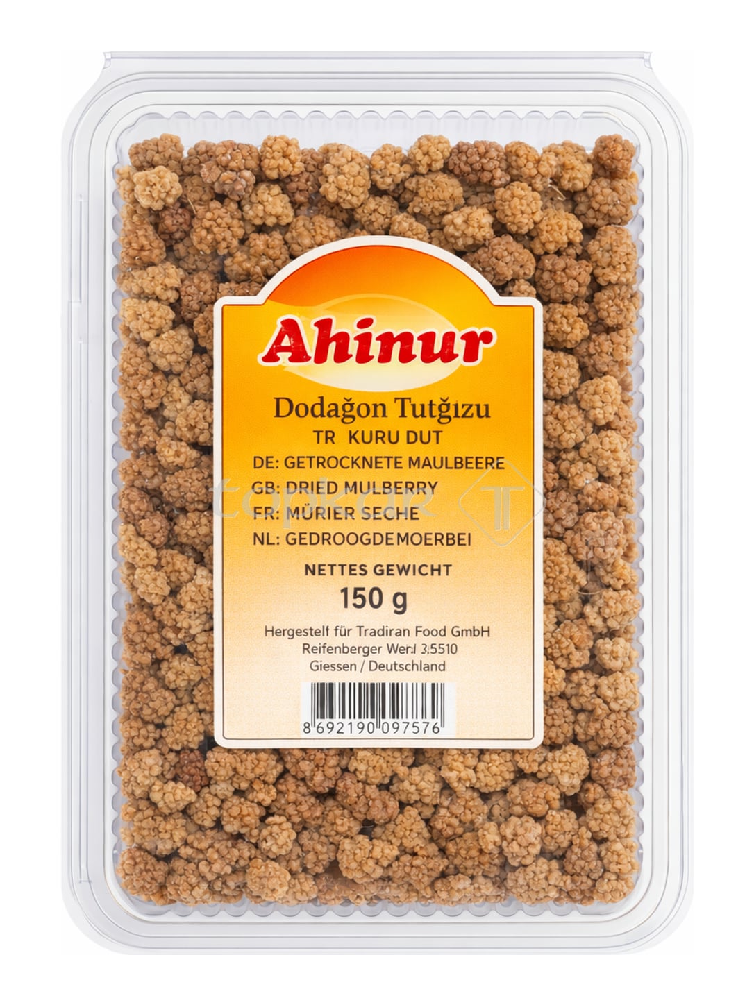 Ahinur Getrocknete Maulbeeren 150g – Dut Kurusu weiße Maulbeeren