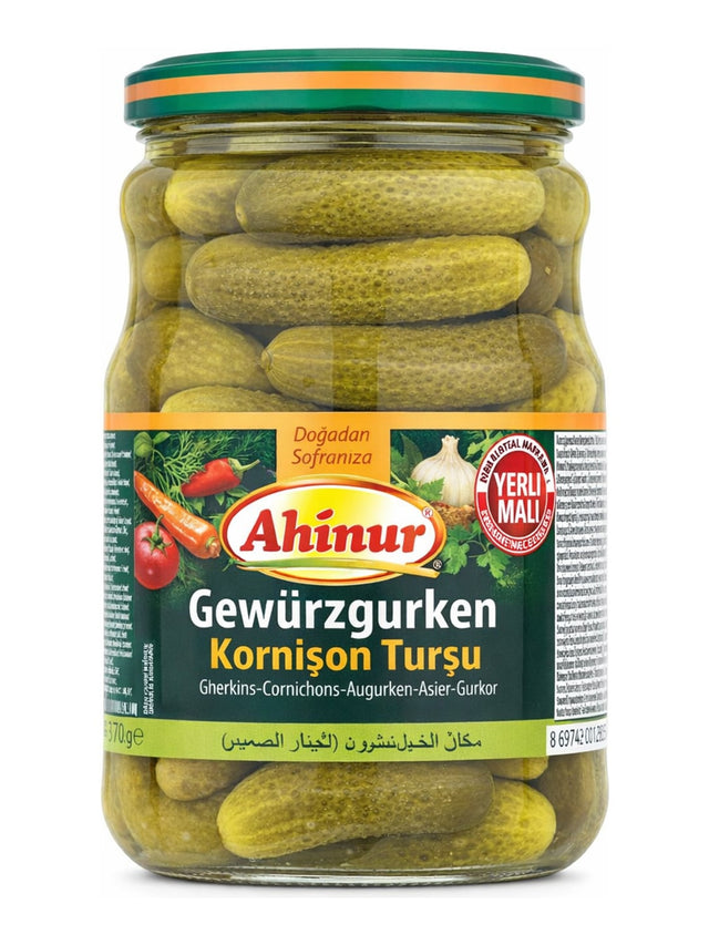 Ahinur Gewürzgurken eingelegt 650g – Kornişon Turşu eingelegte Cornichons