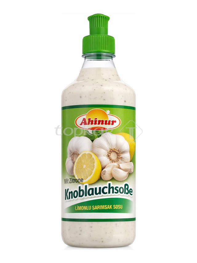 Ahinur Knoblauchsoße mit Zitrone 500ml – Limonlu Sarımsak Sosu Knoblauchsauce