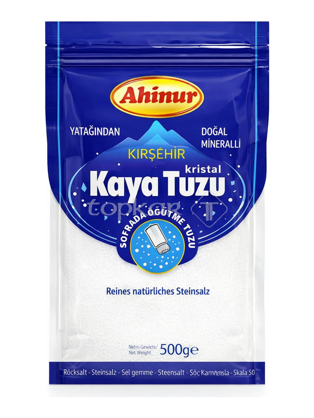 Ahinur Kristall Steinsalz 500g – Kırşehir Kaya Tuzu reines Speisesalz