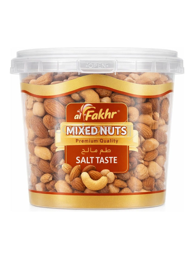 alFakhr Gesalzene Nussmischung 465g – geröstete Cashew Mandel Pistazie Mixed Nuts