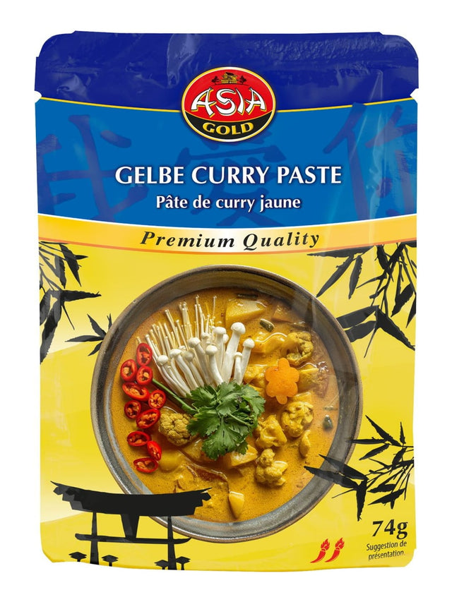 Asia Gold Gelbe Currypaste 74g – Yellow Curry Paste für Thai-Curry