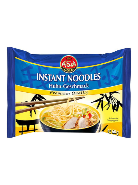 Asia Gold Instant Nudeln Huhn 60g – Instant Nudelsuppe mit Hühnergeschmack