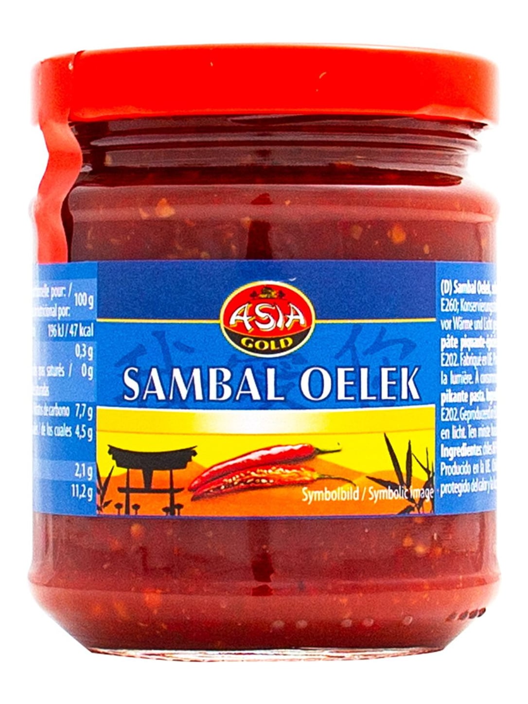 Asia Gold Sambal Oelek 200 g – scharfe Chilipaste Chilischoten