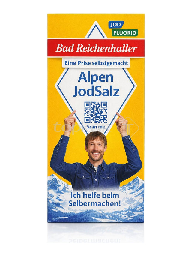 Bad Reichenhaller Alpen Jodsalz 500g – jodiertes Speisesalz mit Fluorid