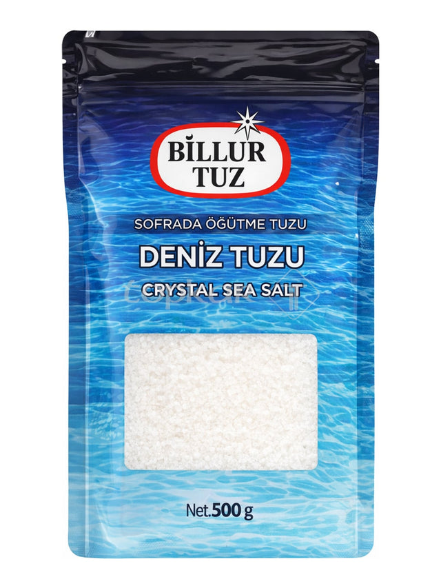 Billur Tuz Meersalz 500g – Deniz Tuzu grobes Salz für die Salzmühle