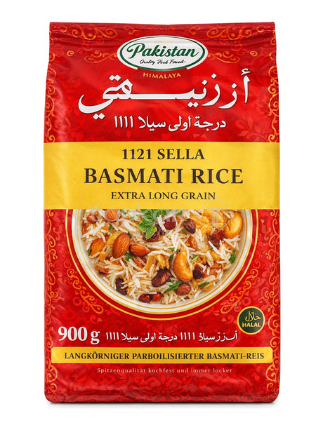 Boustan Sella Basmati Reis 900g – 1121 extra langkörniger parboilisierter Basmatireis
