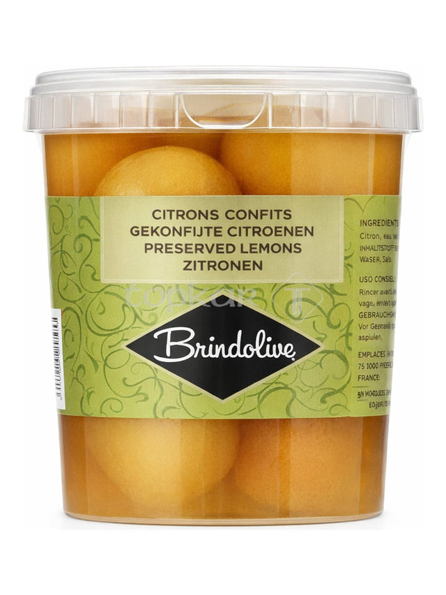 Brindolive Eingelegte Zitronen 940g – marokkanische Salzzitronen Citrons Confits