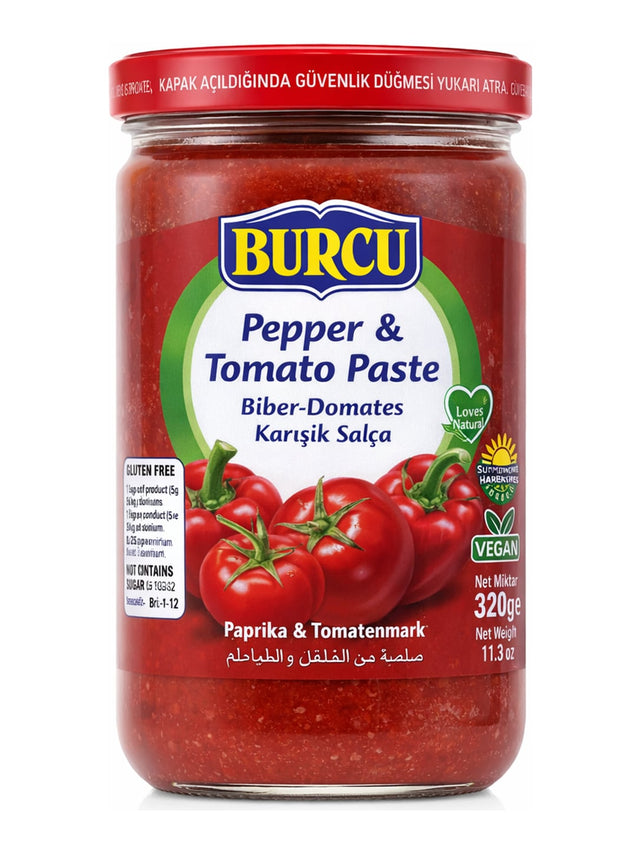 Burcu Paprika-Tomatenmark 320g – Biber Domates Karışık Salça