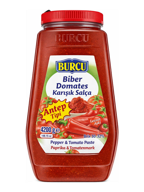 Burcu Biber Domates Karışık Salça 4200g – Paprika- & Tomatenmark Antep Art