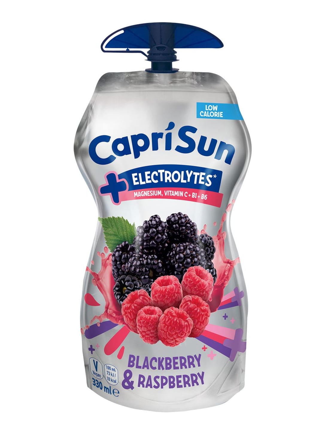 Capri Sun Elektrolyte Brombeere & Himbeere 330 ml – Erfrischungsgetränk mit Magnesium und Vitaminen
