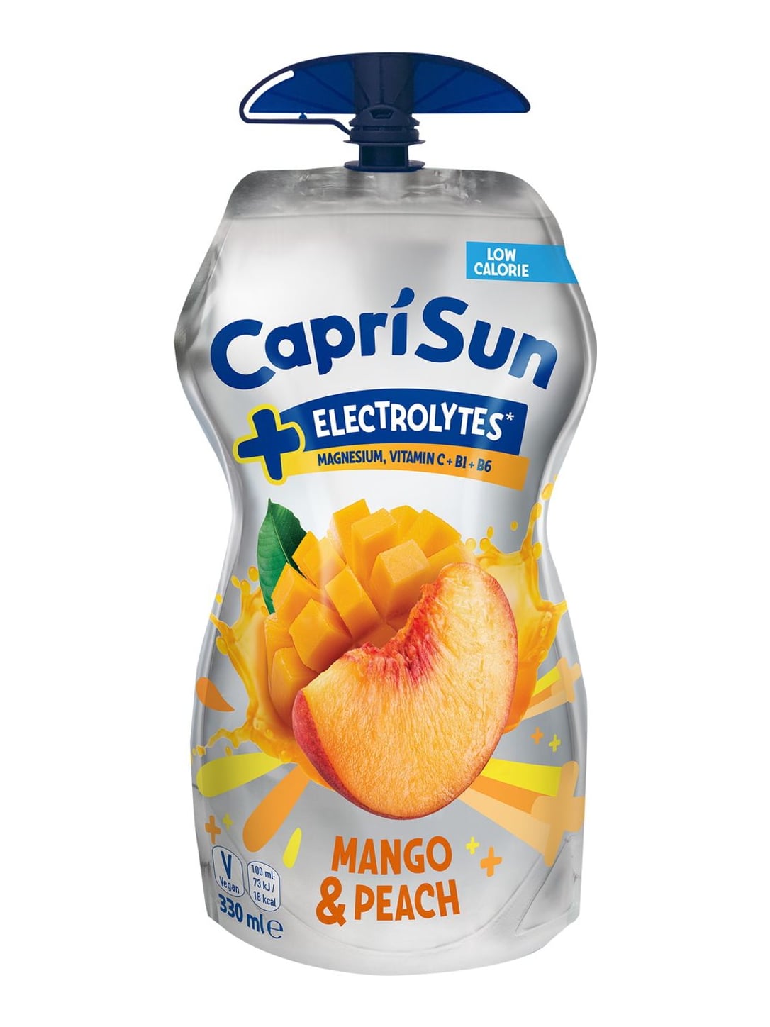 Capri Sun Mango & Pfirsich 330 ml – Erfrischungsgetränk mit Elektrolyten